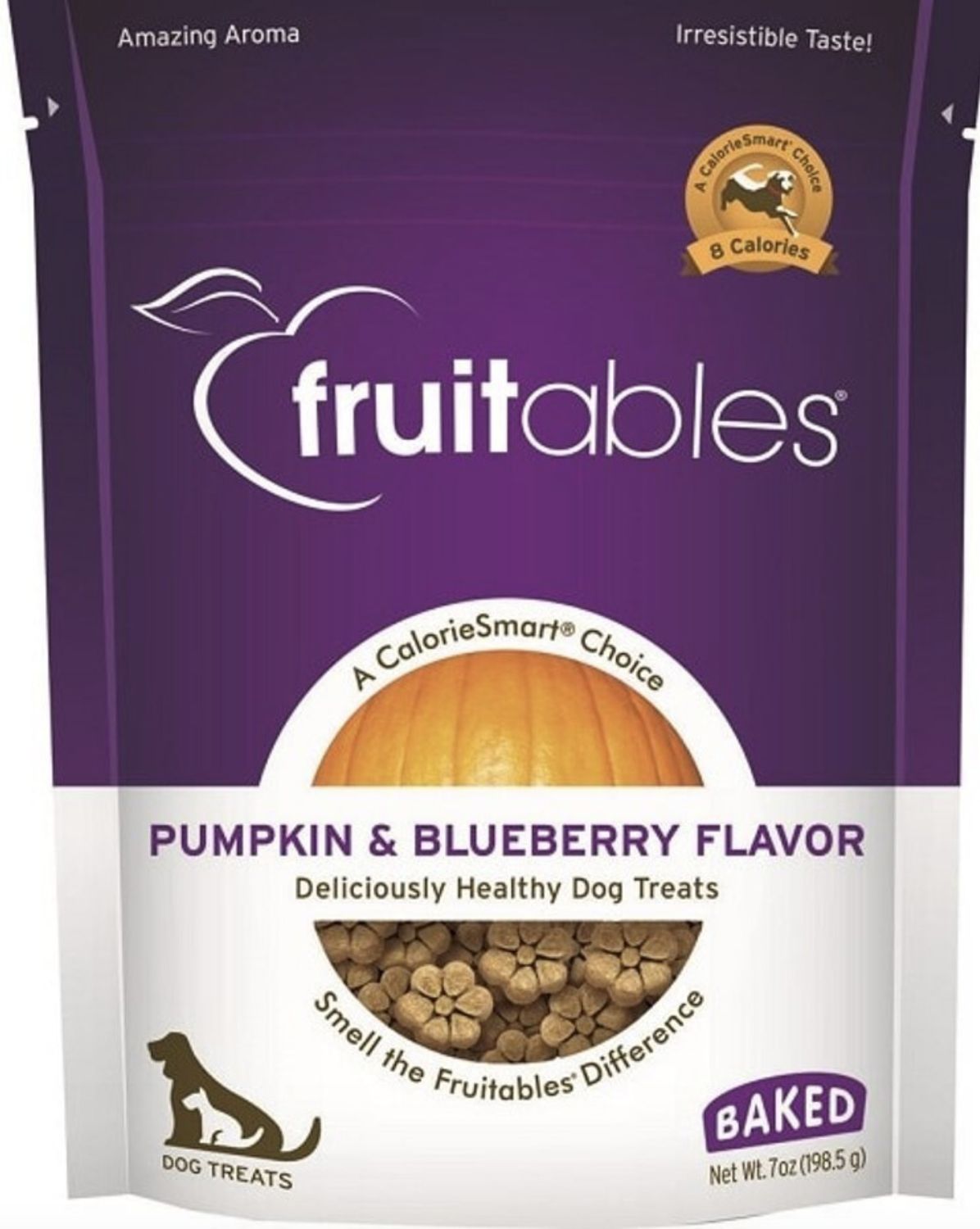Fruitables Dog Baked Treats Pumpkin and Blueberry, Size: 7oz