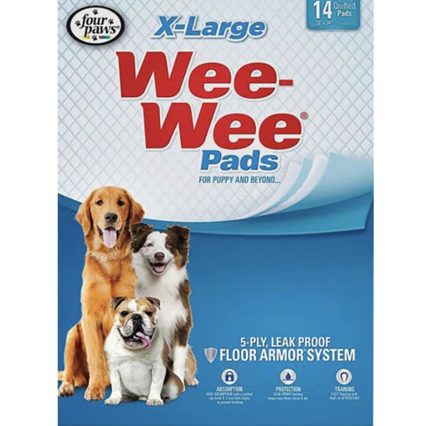 Four Paws Wee-Wee Pads Extra Large, Amount: 14