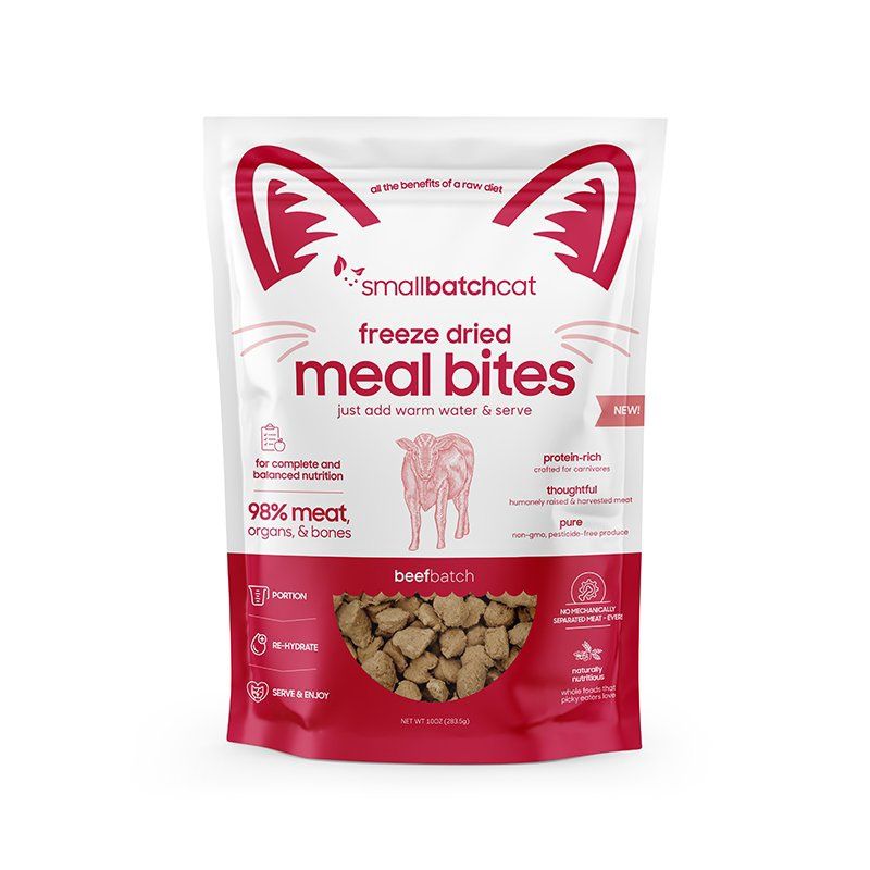Small Batch Cat Freeze-Dried Meal Bites Beef 10oz