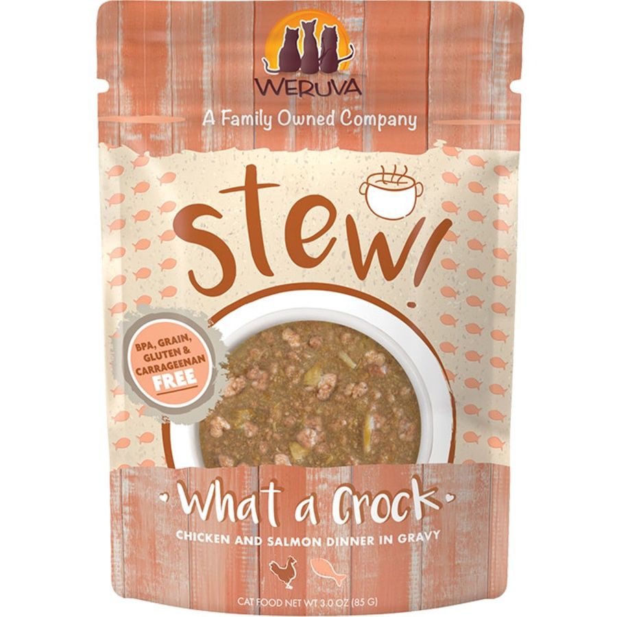 Weruva Cat Stew What A Crock Chicken &amp; Salmon Pouch 3oz