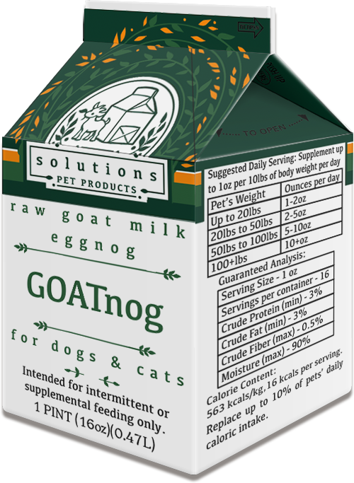 Solutions Frozen Raw Goat-Nog, Size: 16 Oz