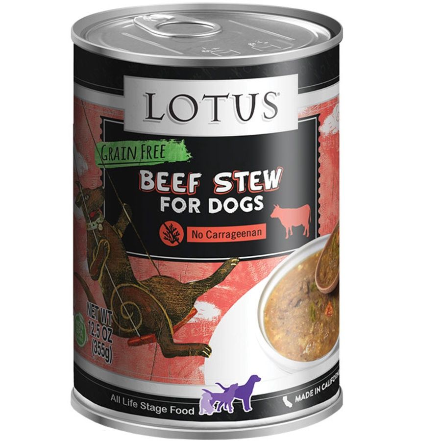 Lotus Dog Grain Free Beef Asparagus Stew Can 12.5oz