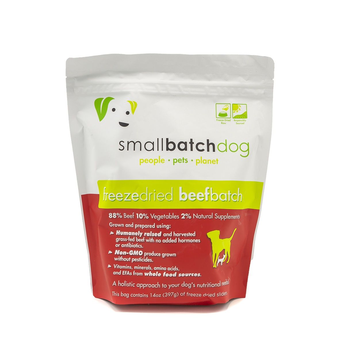 SmallBatch Dog Freeze-Dried Beef Sliders, Size: 14oz