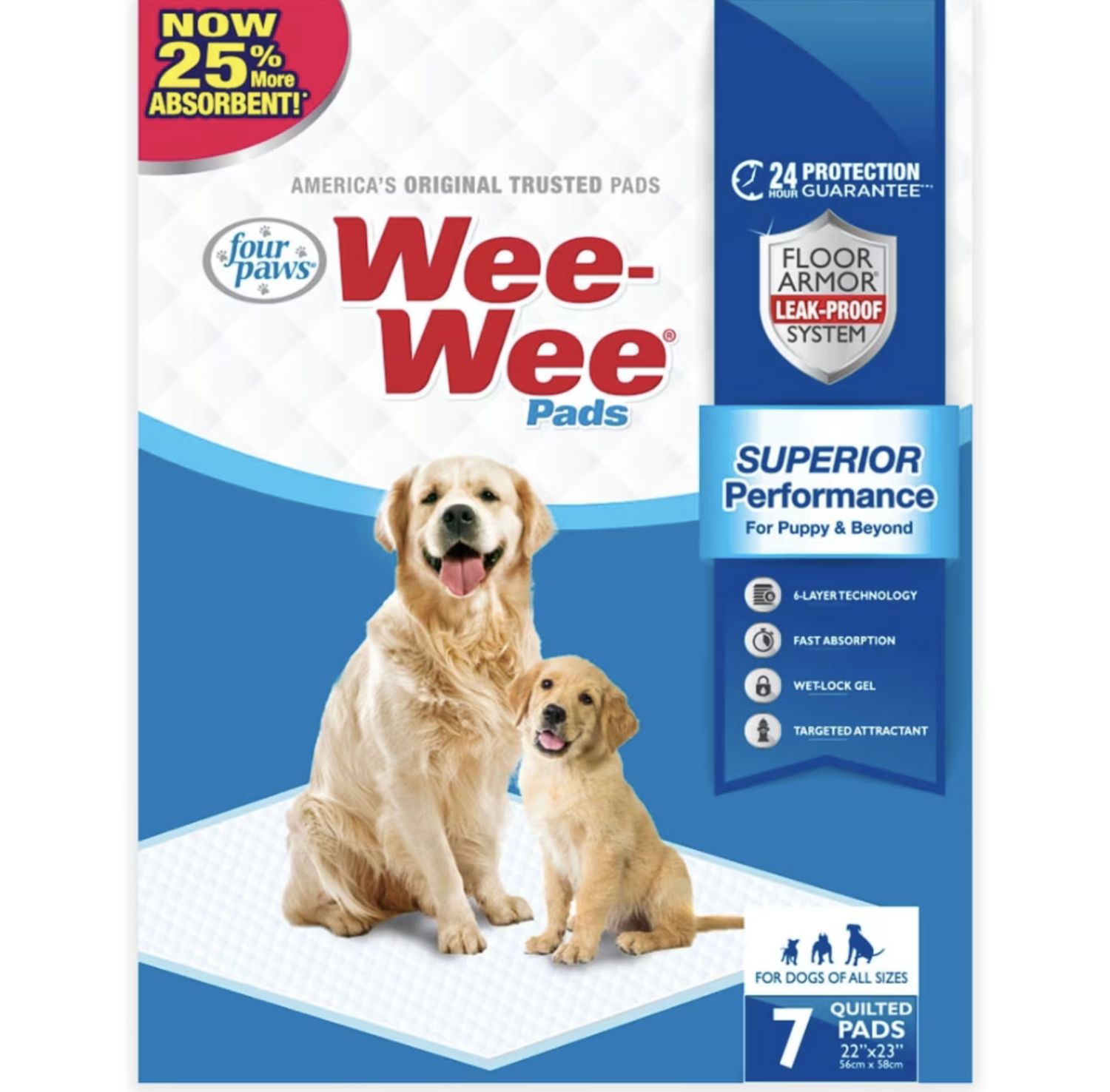 Four Paws Wee-Wee Pads, Amount: 7