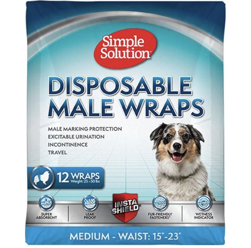 Simple Solution 12 Disposable Male Wrap Medium