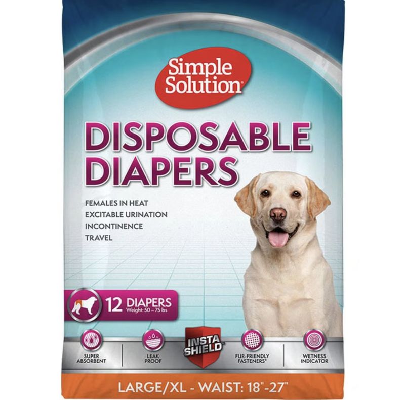 Simple Solution 12 Disposable Diapers Large