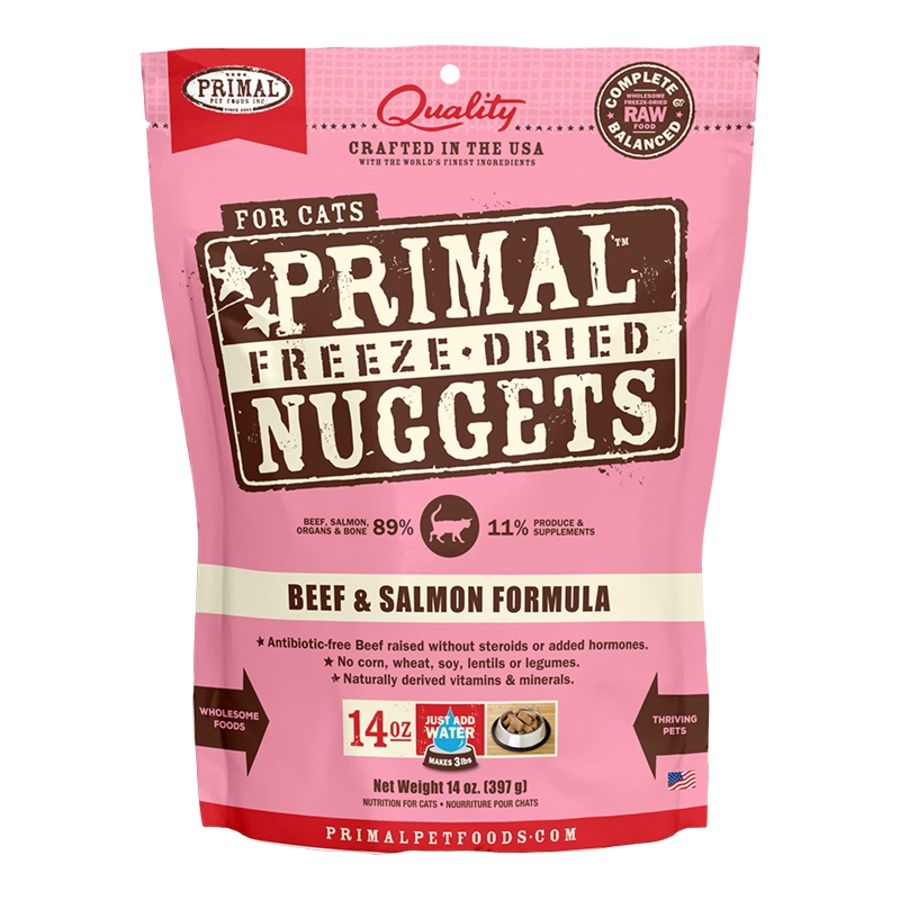 Primal Cat Freeze-Dried Nugget Beef &amp; Salmon 14oz