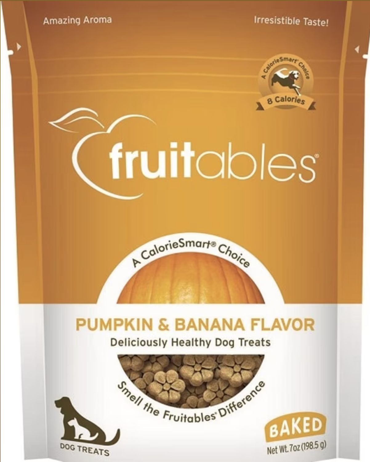 Fruitables Dog Baked Treats Pumpkin &amp; Banana, Size: 7oz
