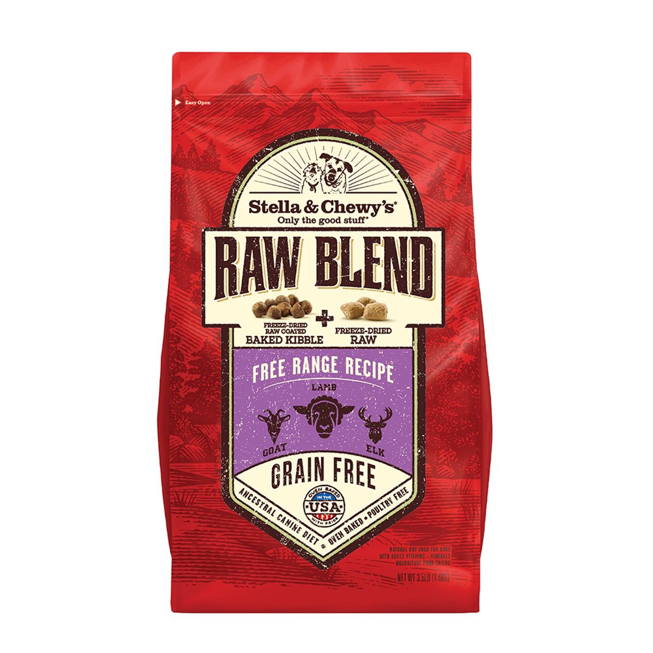 Stella &amp; Chewy&#39;s Dog Raw Blend Free Range, Size: 3.5lb