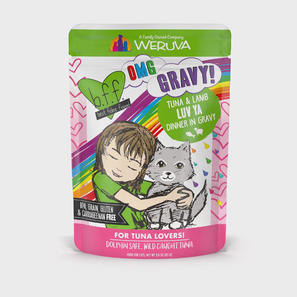 Weruva Cat BFF Gravy Luv Ya Tuna &amp; Lamb Pouch 3oz