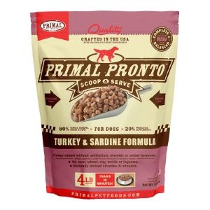 Primal Dog Frozen Pronto Raw Turkey &amp; Sardine 4lb