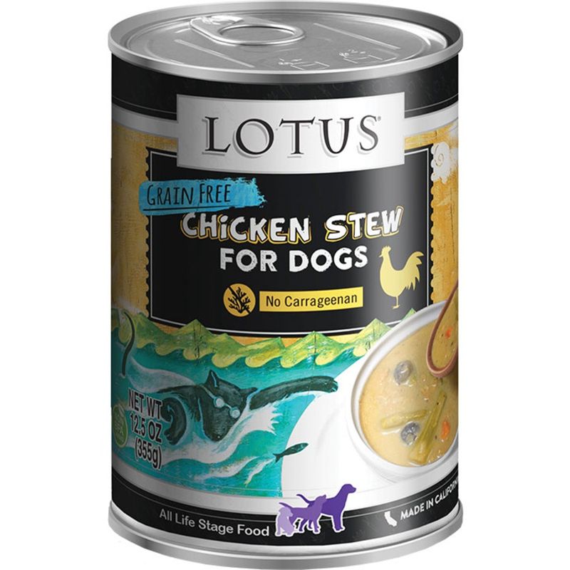 Lotus Dog Can Stew Chicken &amp; Asparagus 12.5oz