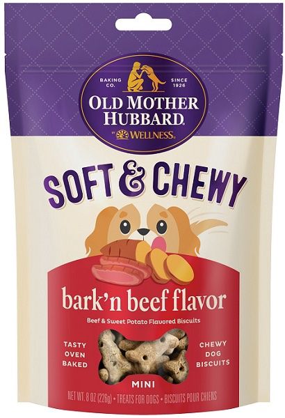 Wellness Dog Old Mother Hubbard  Soft &amp; Chewy Beef &amp; Sweet Potato Mini 8oz