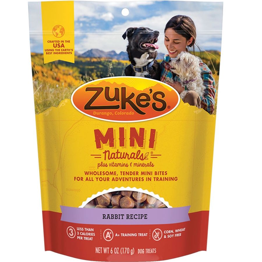 Zukes Dog Treats Mini Natural Wild Rabbit, Size: 6oz