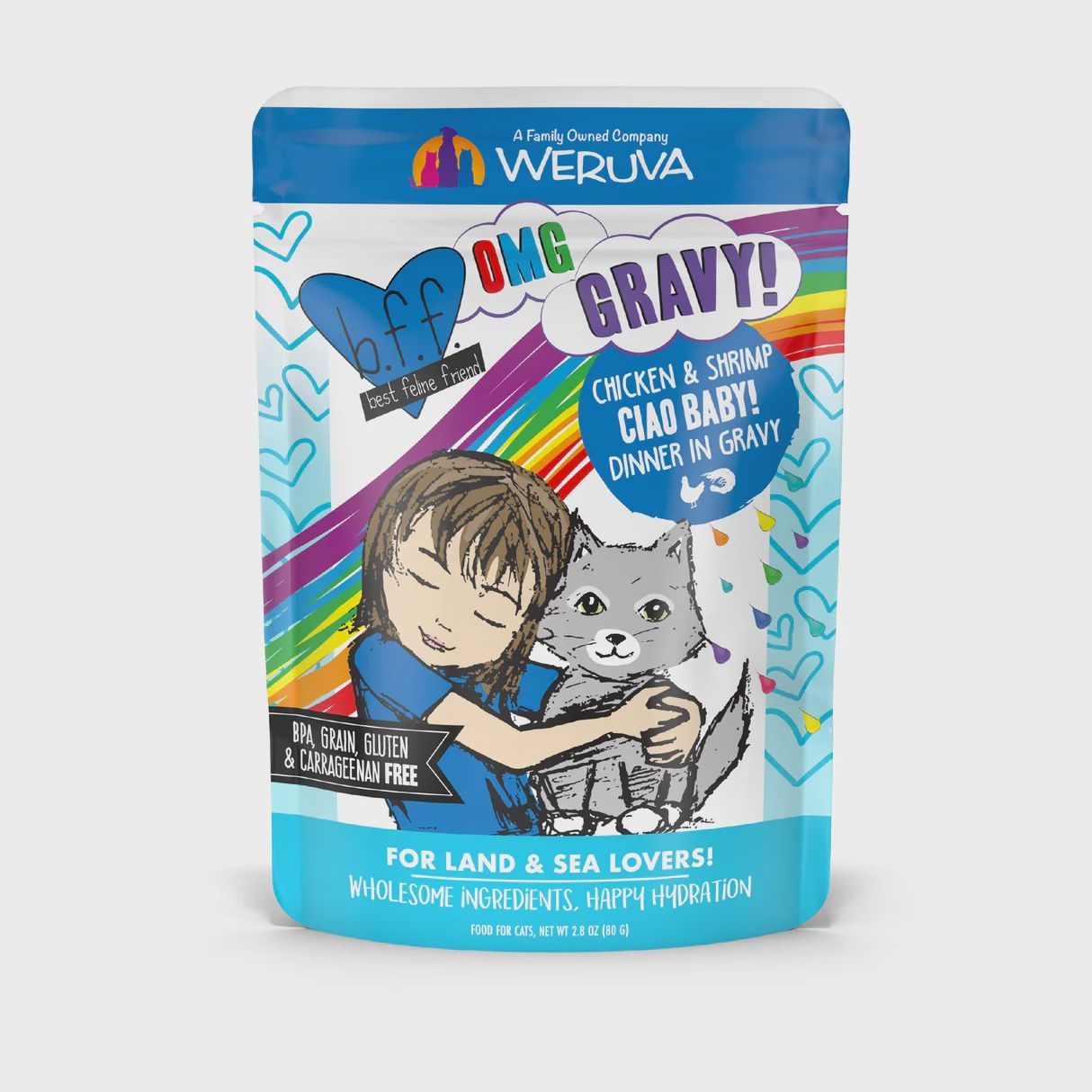 Weruva Cat BFF Gravy Chicken &amp; Shrimp Pouch 2.8oz