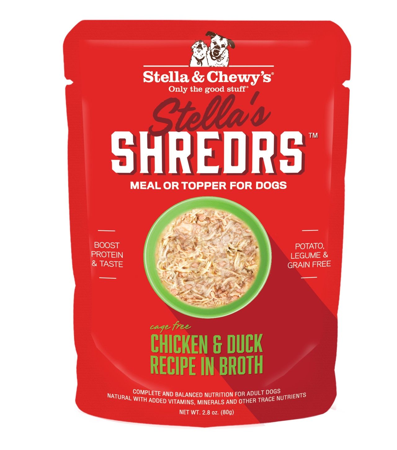 Stella &amp; Chewy&#39;s Dog Shredrs Chicken &amp; Duck 2.8oz