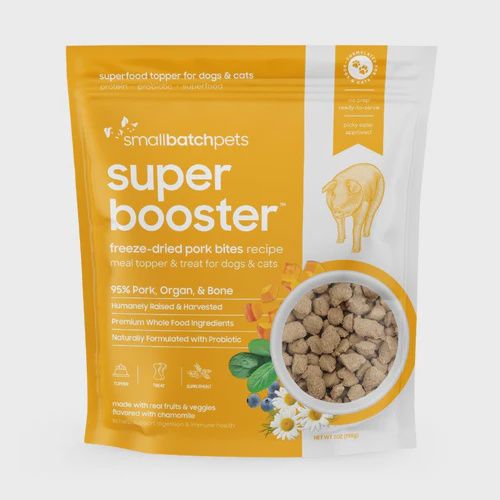 Small Batch Dog &amp; Cat Freeze-Dried Super Booster Pork Bites 7oz