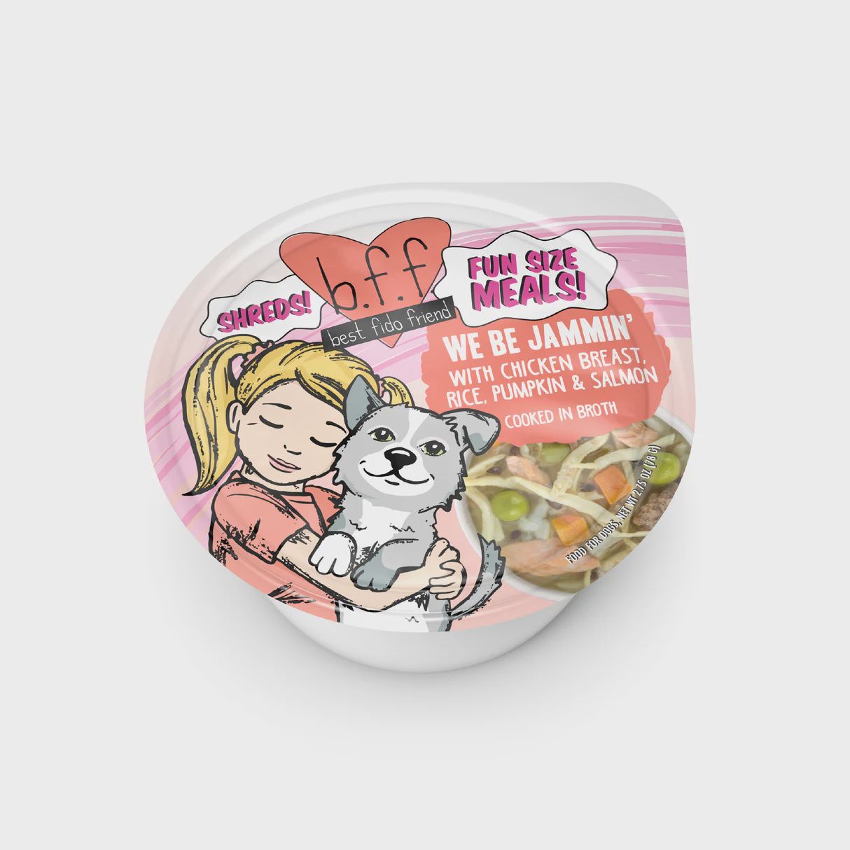 Weruva Dog BFF We Be Jammin&#39; Chicken, Rice, Pumpkin &amp; Salmon Cup 2.75oz