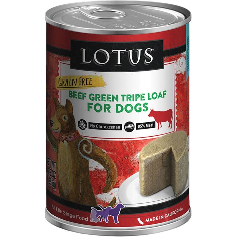 Lotus Dog Can Pate Beef Green Tripe Loaf 12.5oz