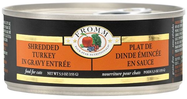 Fromm Cat Shredded Turkey in Gravy Can 5.5oz