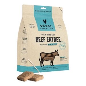 Vital Essentials Dog Freeze Dried Mini Patties Beef 14oz