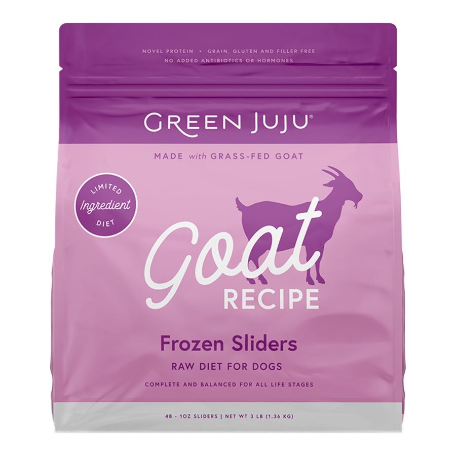Green Juju Dog Frozen Goat Sliders, Size: 3lb
