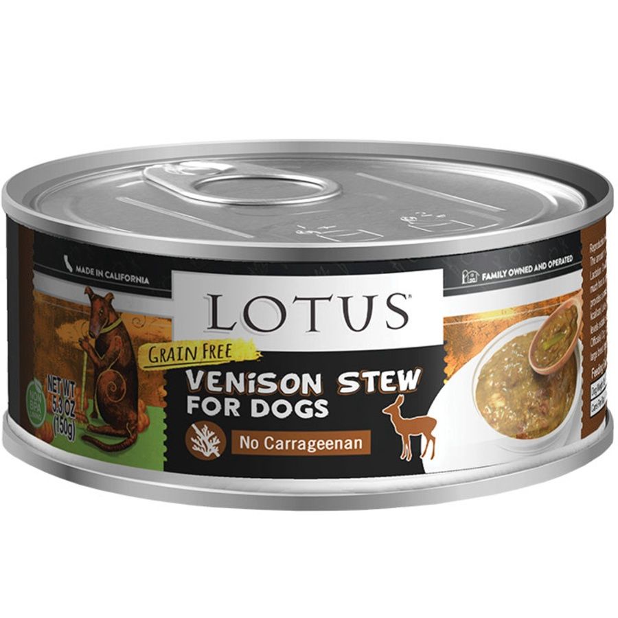 Lotus Dog Grain Free Venison Stew Can, Size: 5.3oz
