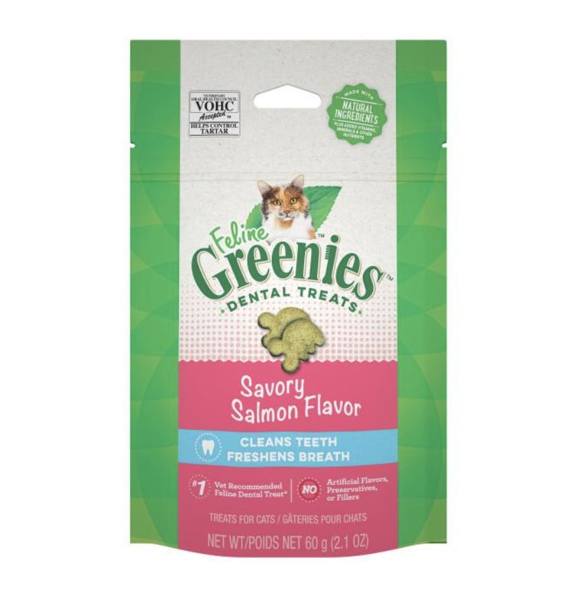 Greenies Cat Dental Treat Salmon, Size: 2.1oz