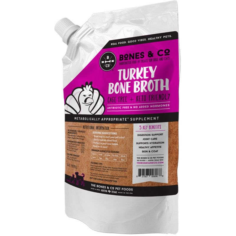 Bones &amp; Co Dog Frozen Bone Broth Turkey 16oz