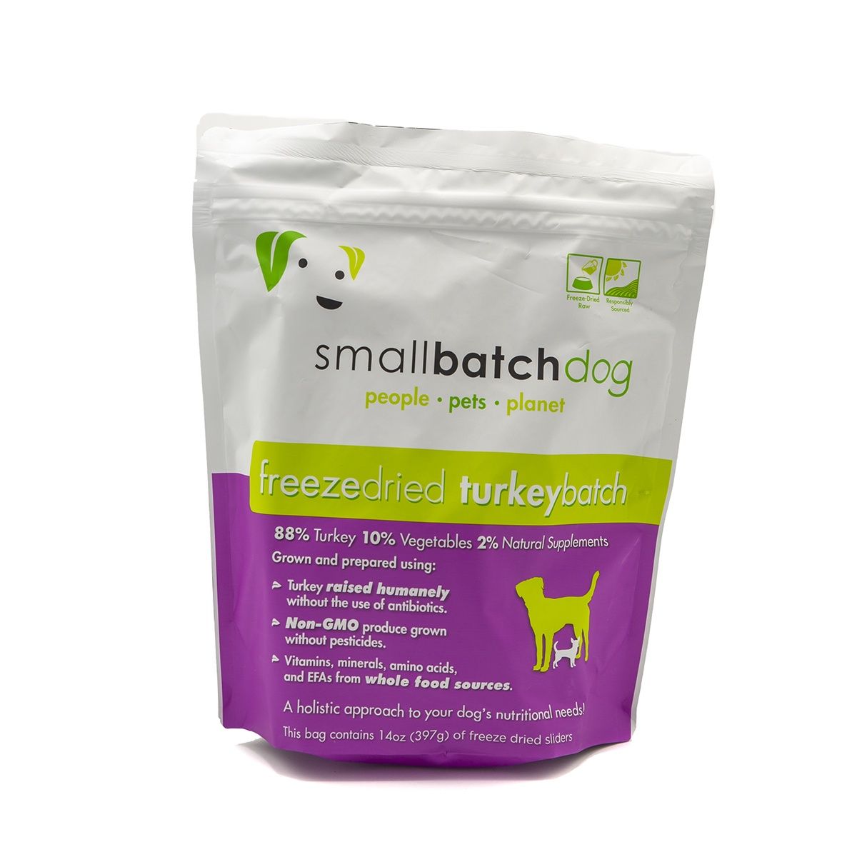 SmallBatch Dog Freeze-Dried Turkey Sliders, Size: 14oz
