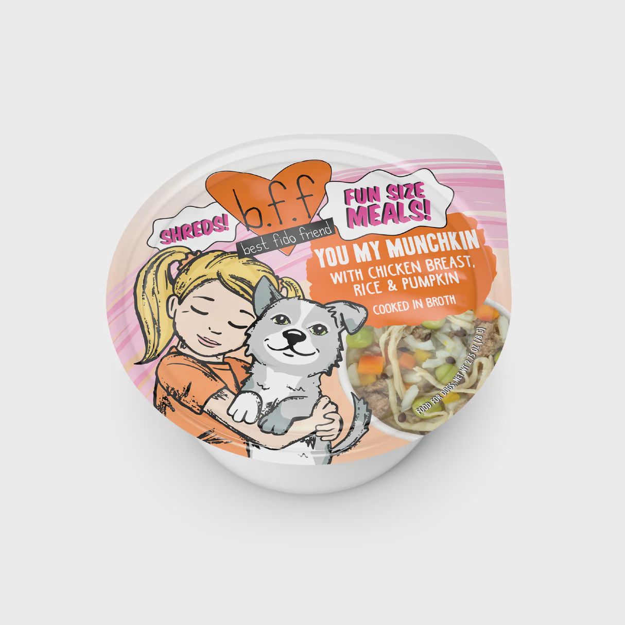 Weruva Dog BFF You My Munchkin Chicken, Rice &amp; Pumpkin Cup 2.75oz