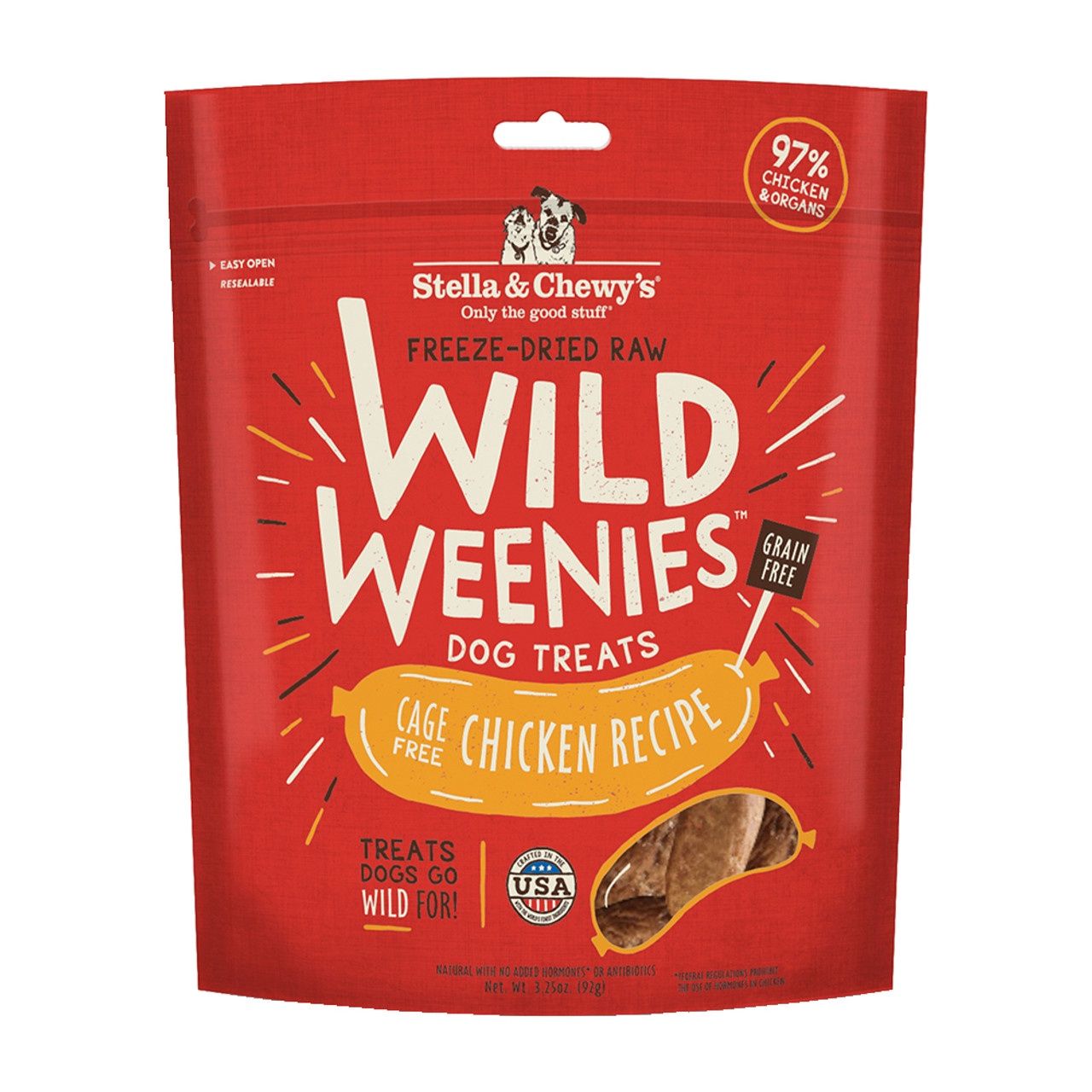 Stella &amp; Chewy&#39;s Dog Freeze-Dried Weenie Chicken, Size: 3.25oz