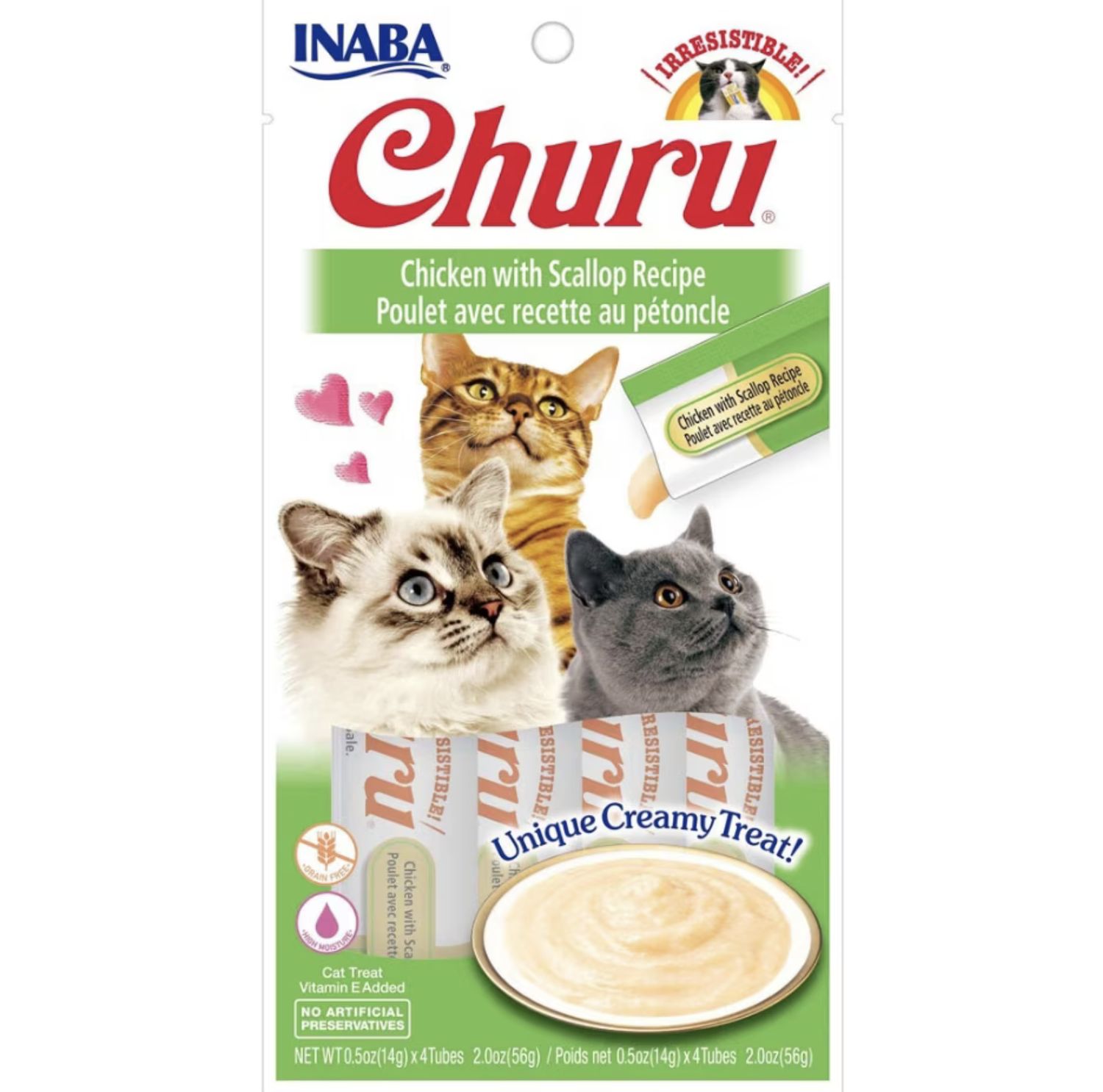 Inaba Churu Chicken &amp; Scallop 0.5oz 4pk