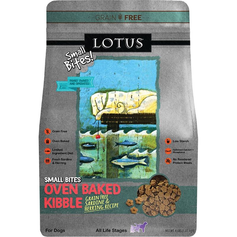 Lotus Dog Grain Free Small Bites Sardine &amp; Herring 4lb