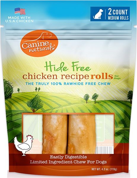 Canine Naturals Dog Medium Rolls 2pk, Flavor: Chicken