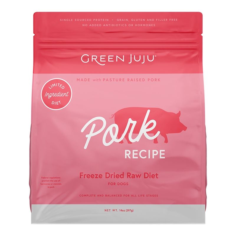 Green Juju Dog Freeze-Dried Raw Limited Ingredient Pork 14oz