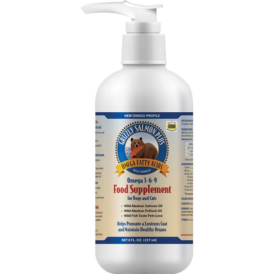CloudStar Dog &amp; Cat Grizzly Salmon Oil Plus, Size: 8oz
