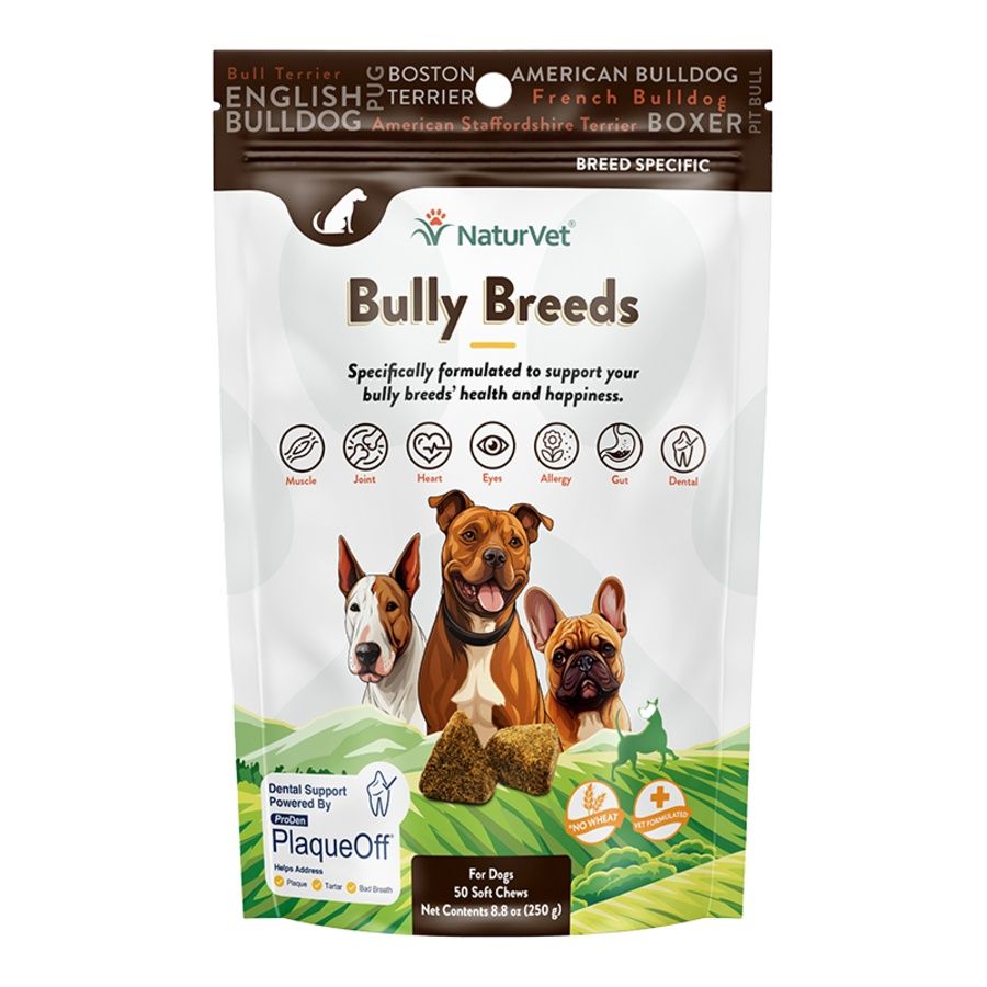 NaturVet Dog Soft Chew Bully Breed 50 Count