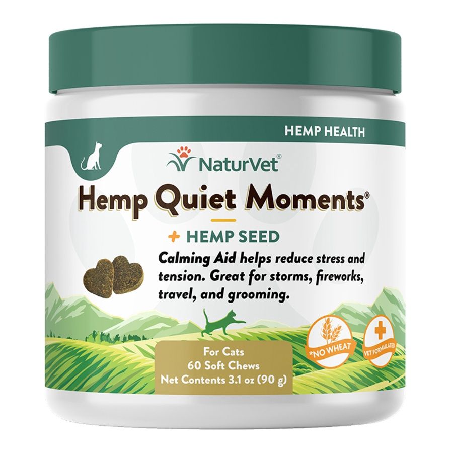 NaturVet Cat Quiet Moments Hemp Chew 60 Count