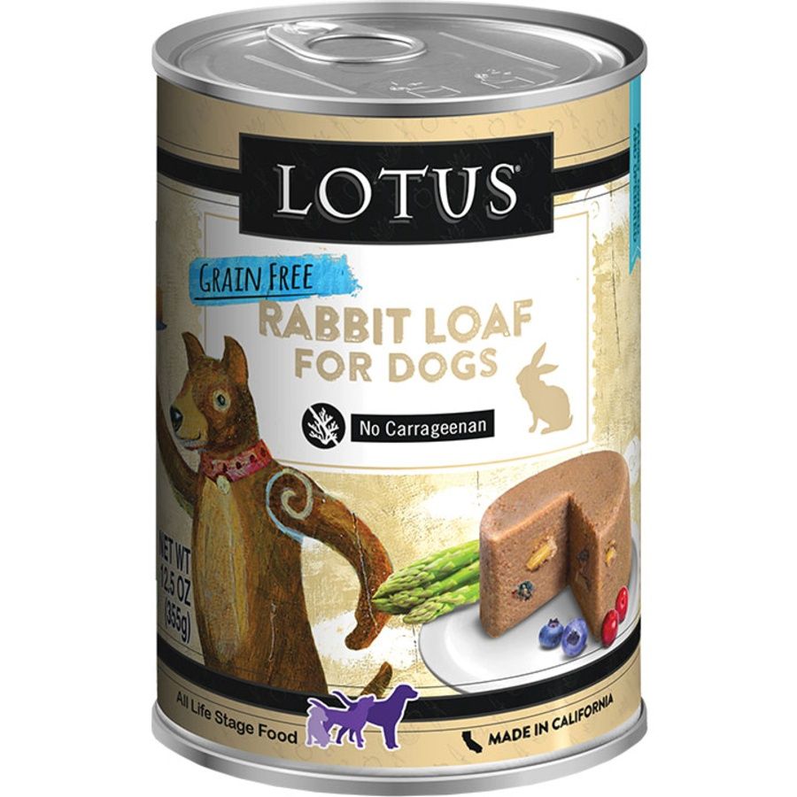 Lotus Dog Grain Free Rabbit Loaf Pate Can 12.5oz