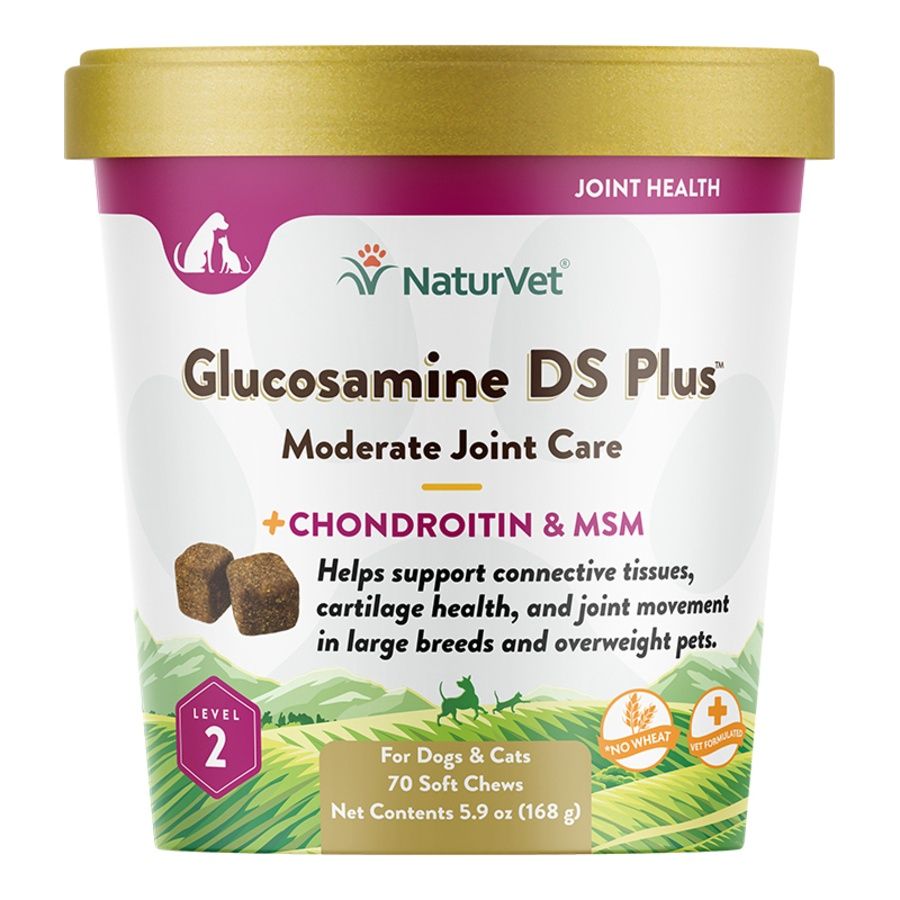 NaturVet Dog &amp; Cat Glucosamine Level 2 Chew, Size: 70 Count