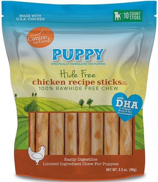 Canine Naturals Dog Chicken Puppy Sticks 10pk
