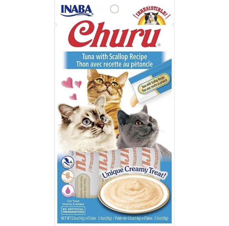 Inaba Churu Tuna &amp; Scallop 0.5oz 4pk
