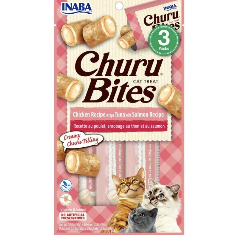 Inaba Churu Bites Chicken, Tuna &amp; Salmon 0.35oz 3pk