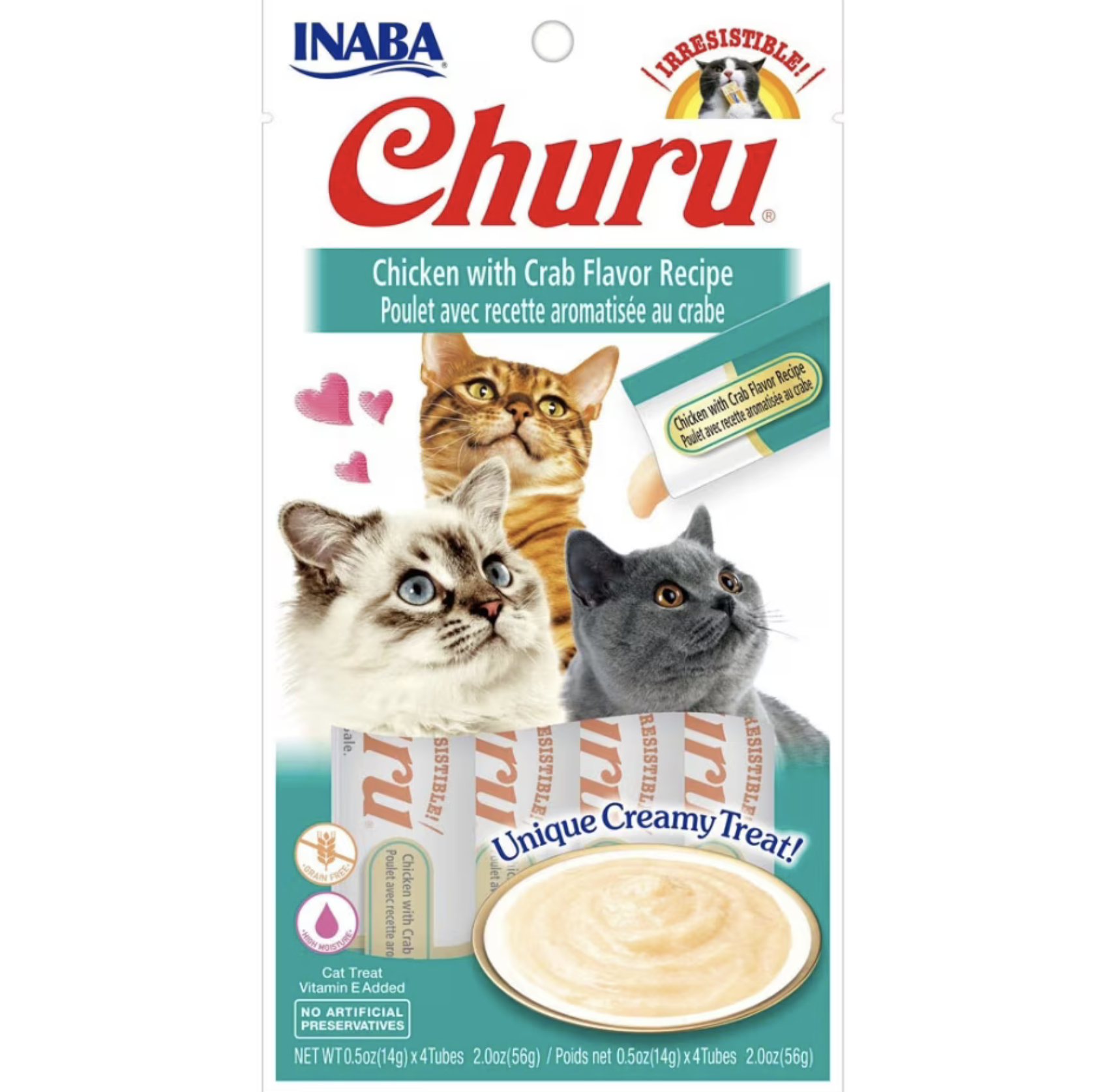 Inaba Churu Chicken & Crab 0.5oz 4pk