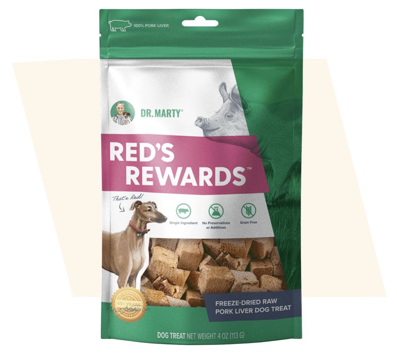 Dr. Marty Dog Treat Reds Rewards Pork Liver