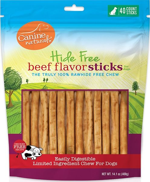 Canine Naturals Dog Sticks 40pk, Flavor: Beef