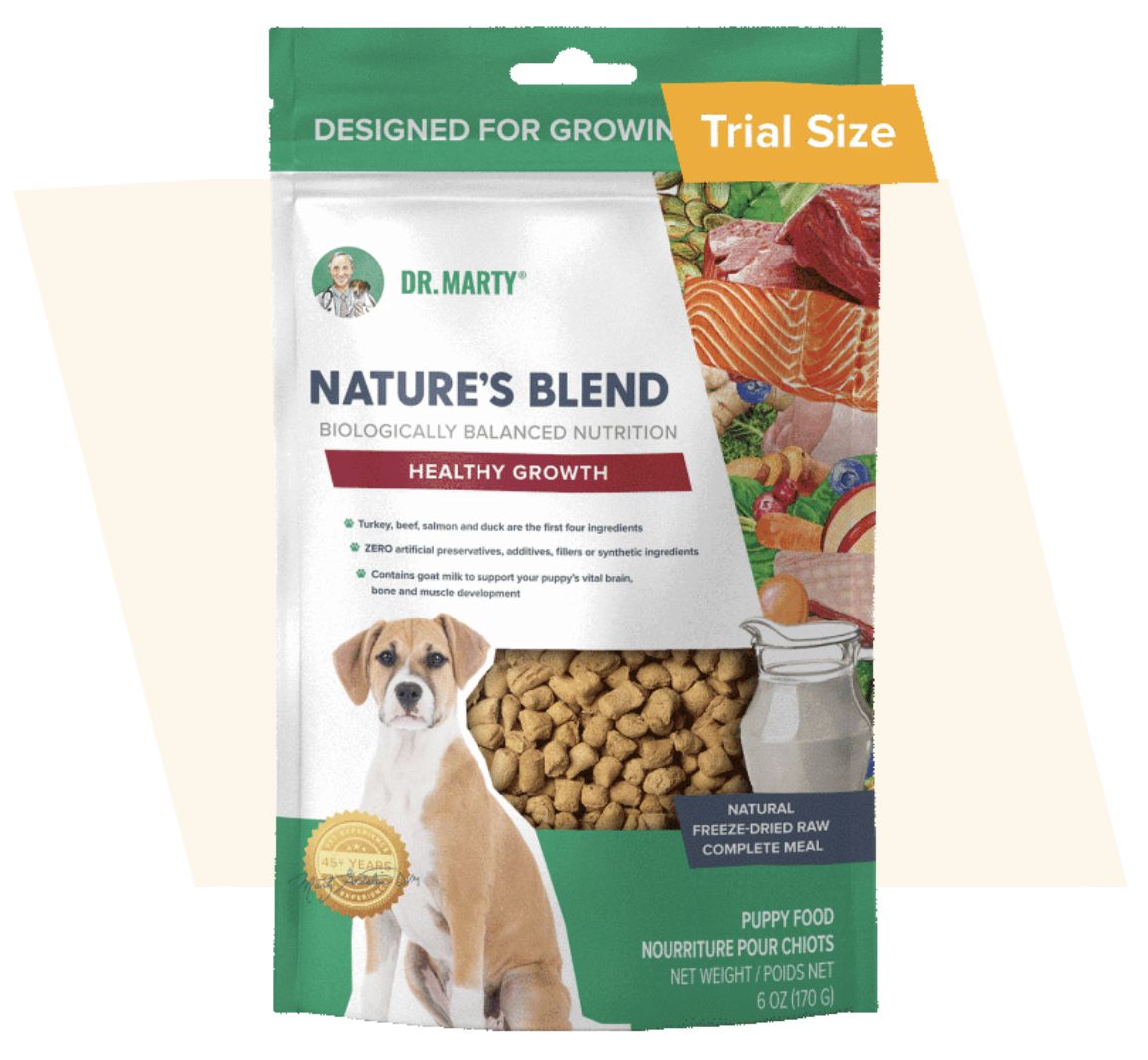 Dr. Marty Dog Nature&#39;s Blend Healthy Growth Puppy, Size: 6oz
