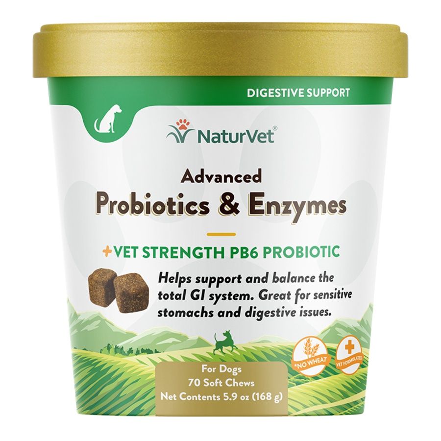 NaturVet Dog Advanced Probiotics Chew, Size: 70 Count
