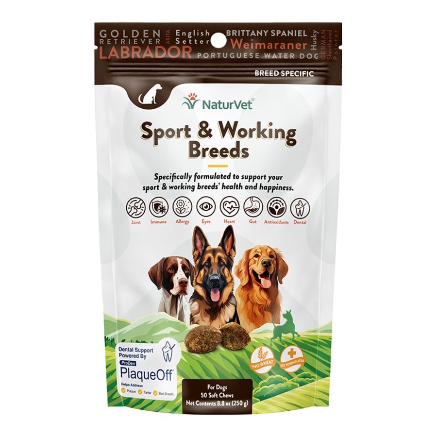 NaturVet Dog Soft Chew Sport Working Breed 50 Count